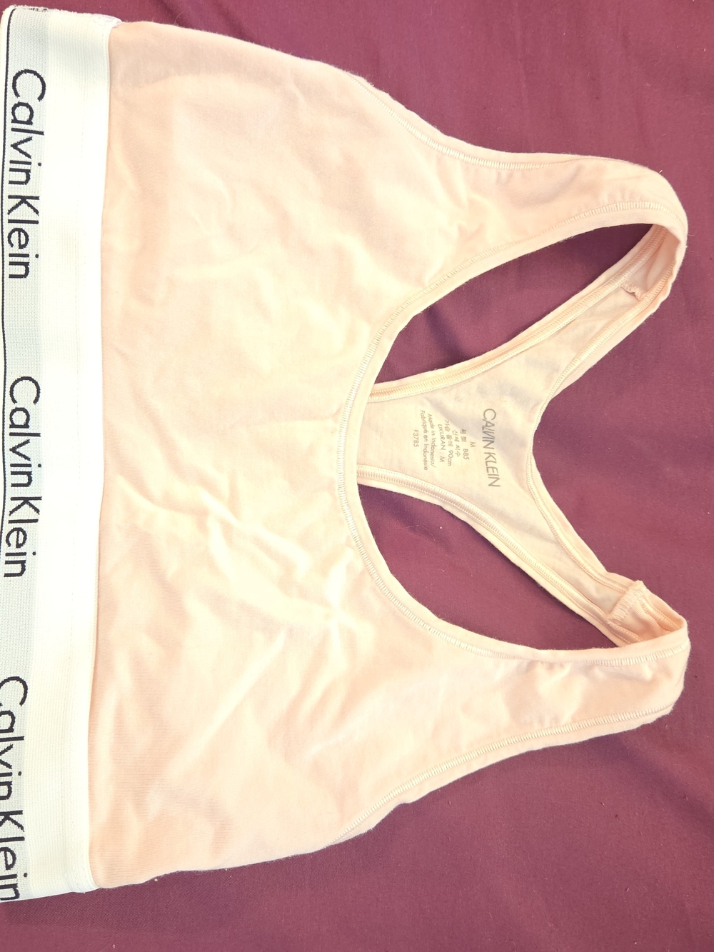 Calvin Klein Women's Light Pink Cotton Bralette
